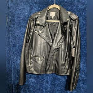 Black Faux Leather Jacket